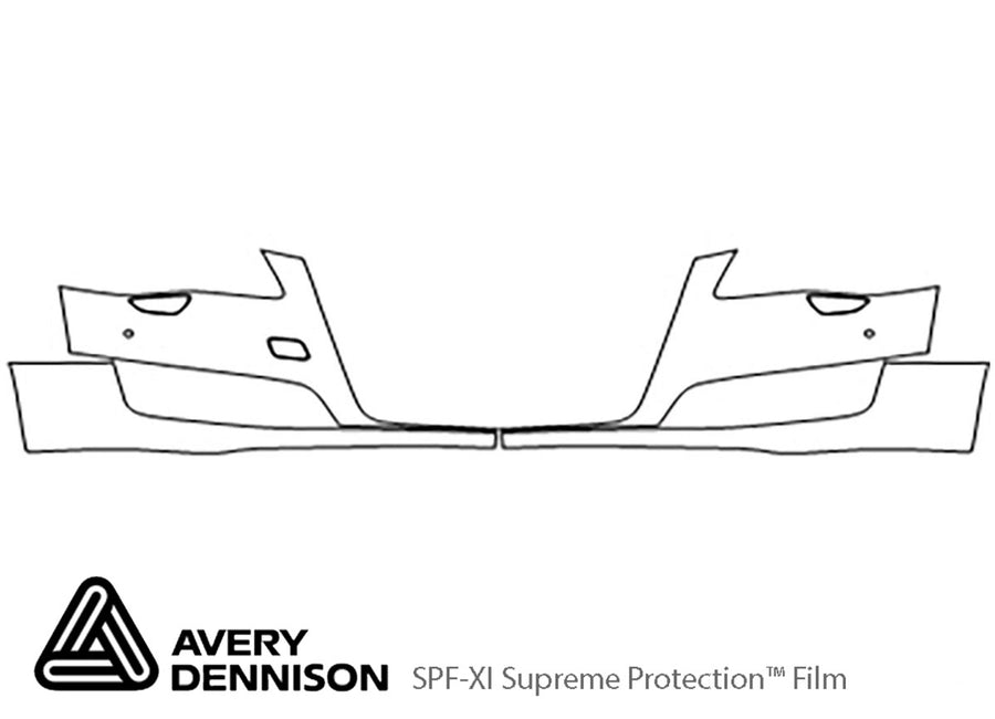 a8 Avery Dennison Clear Bra Bumper Precut PPF Diagram