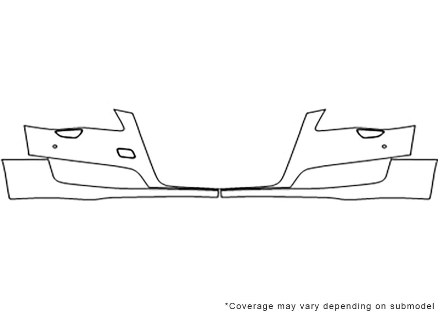 a8 Avery Dennison Clear Bra Bumper Precut PPF Diagram