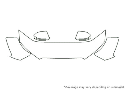 a8 3M Clear Bra Hood Precut PPF Diagram