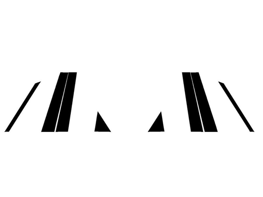 audi a8 2012-2018 Matte Black Pillar Trim Diagram