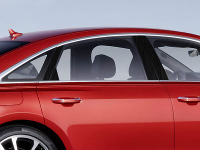 audi a8 2012-2018 Brushed Aluminum Black Pillar Cover Diagram