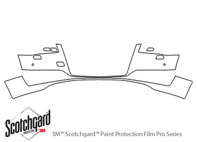 a8 3M Clear Bra Bumper Precut PPF Diagram
