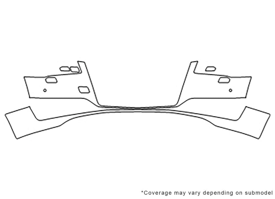 a8 3M Clear Bra Bumper Precut PPF Diagram