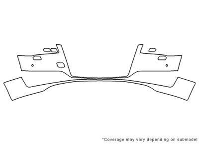 a8 Avery Dennison Clear Bra Bumper Precut PPF Diagram