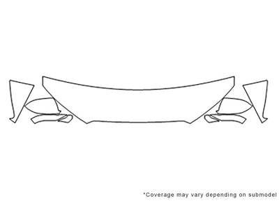 a8 3M Clear Bra Hood Precut PPF Diagram