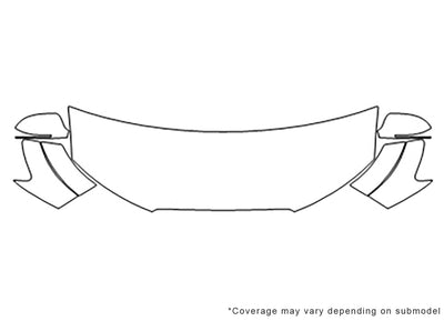 a4 Avery Dennison Clear Bra Hood Precut PPF Diagram