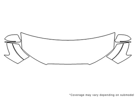 a4 Avery Dennison Clear Bra Hood Precut PPF Diagram