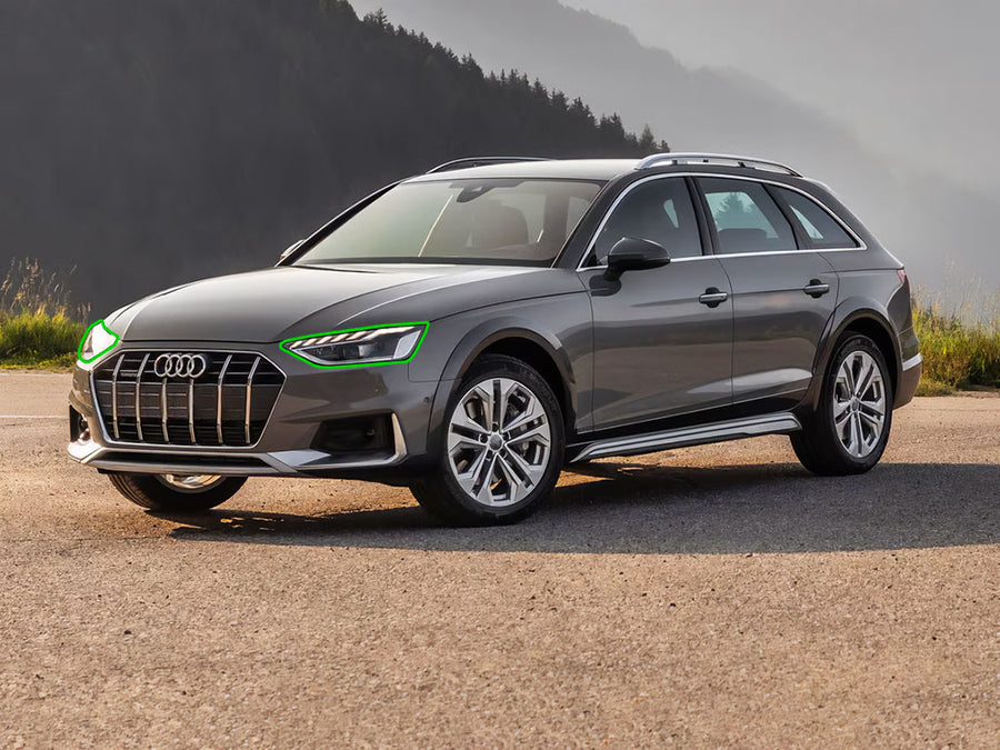 audi allroad 2020-2025 Headlight Protection Installation Location