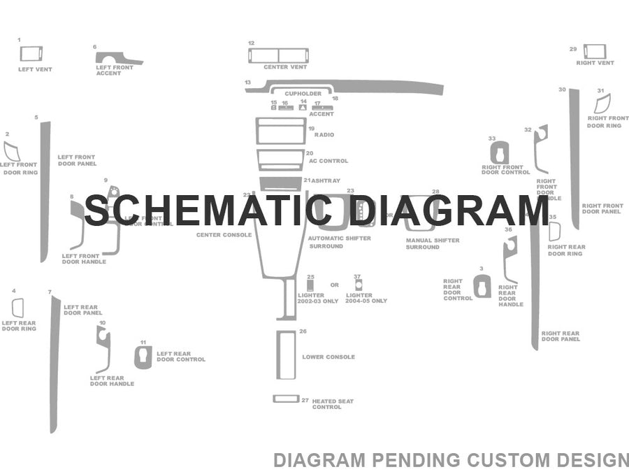 audi custom Dash Kit Diagram
