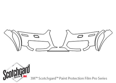 q3 3M Clear Bra Bumper Precut PPF Diagram