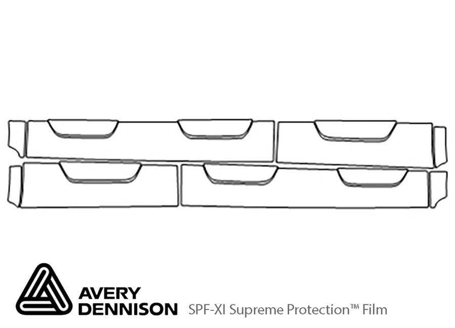 q3 Avery Dennison Clear Bra Door Cup Precut PPF Diagram
