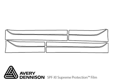 q3 Avery Dennison Clear Bra Door Cup Precut PPF Diagram
