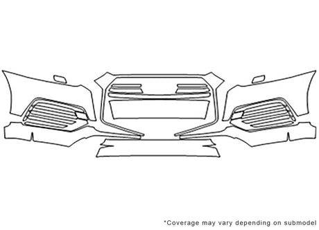 q3 3M Clear Bra Bumper Precut PPF Diagram