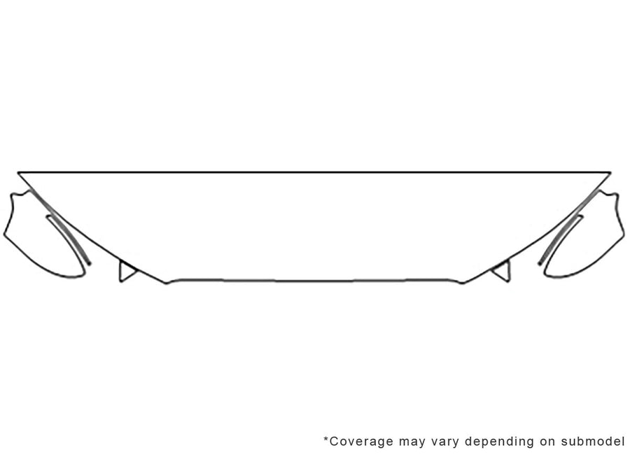 q3 Avery Dennison Clear Bra Hood Precut PPF Diagram