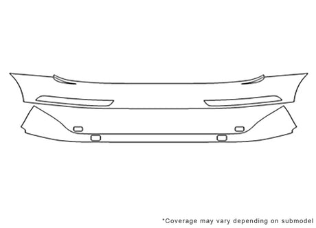q3 Avery Dennison Clear Bra Door Cup Precut PPF Diagram
