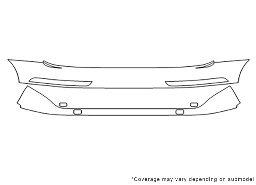 q3 Avery Dennison Clear Bra Door Cup Precut PPF Diagram