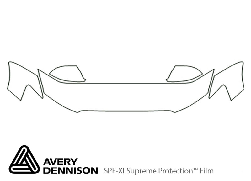 q5 Avery Dennison Clear Bra Hood Precut PPF Diagram