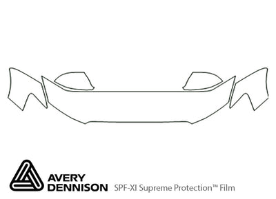 q5 Avery Dennison Clear Bra Hood Precut PPF Diagram