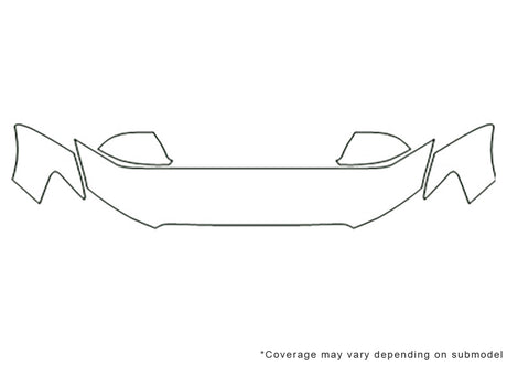 q5 Avery Dennison Clear Bra Hood Precut PPF Diagram