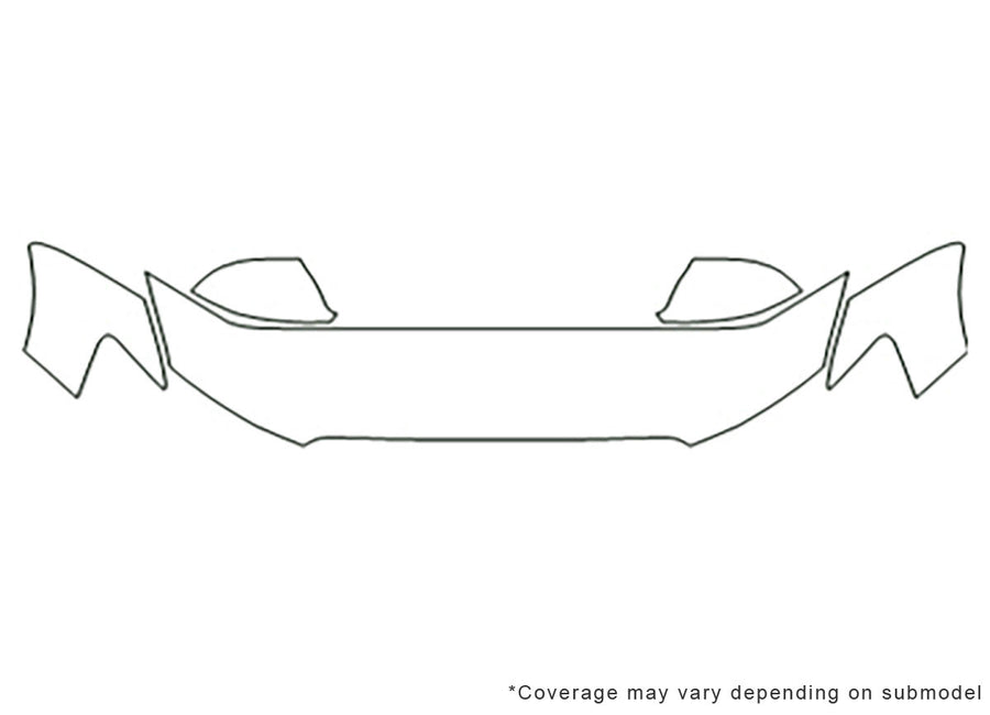 q5 Avery Dennison Clear Bra Hood Precut PPF Diagram