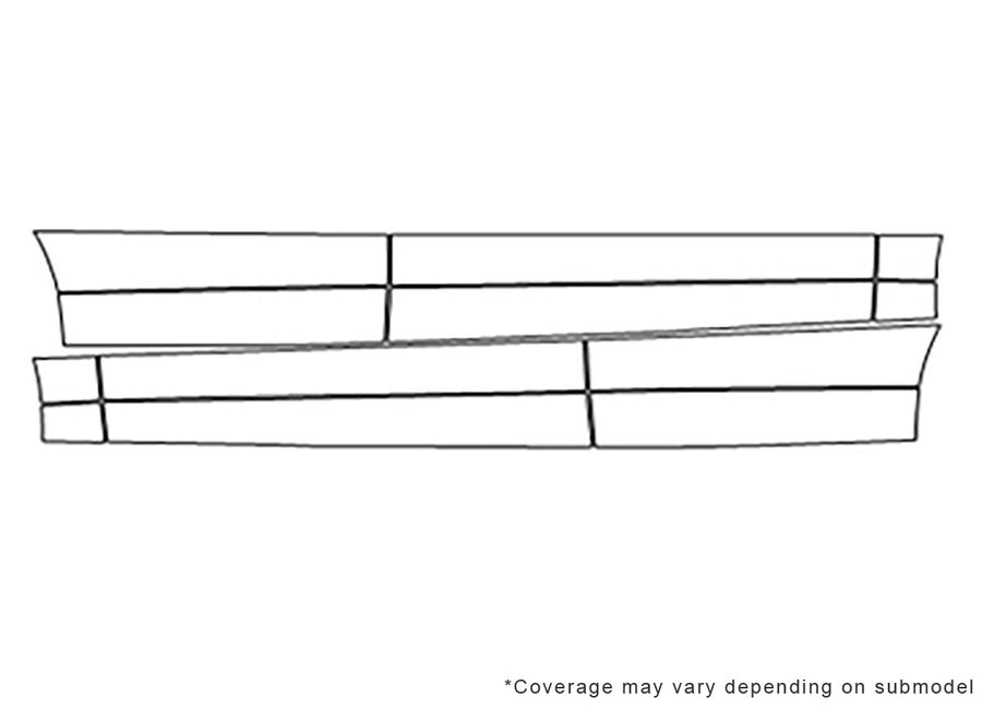 q5 Avery Dennison Clear Bra Door Cup Precut PPF Diagram