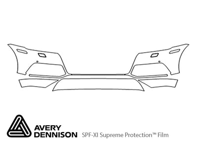 q5 Avery Dennison Clear Bra Bumper Precut PPF Diagram