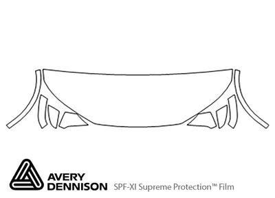 q5 Avery Dennison Clear Bra Hood Precut PPF Diagram