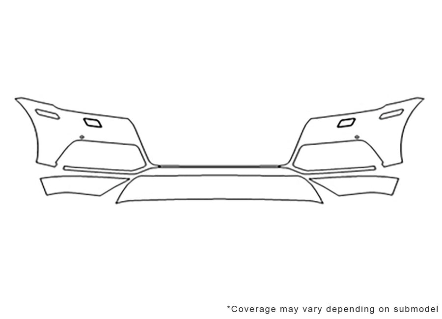 q5 Avery Dennison Clear Bra Bumper Precut PPF Diagram