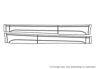 q5 Avery Dennison Clear Bra Door Cup Precut PPF Diagram