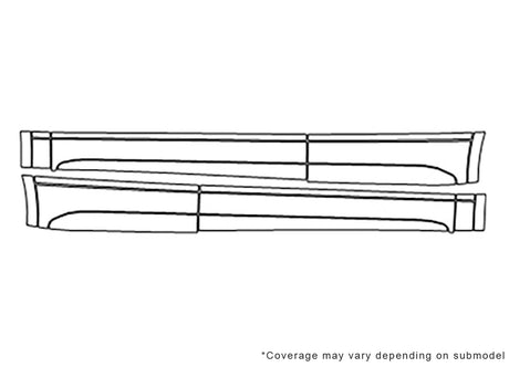 q5 Avery Dennison Clear Bra Door Cup Precut PPF Diagram
