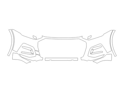q5 3M Clear Bra Bumper Precut PPF Diagram