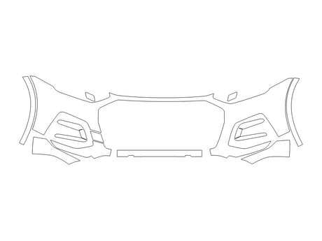 q5 Avery Dennison Clear Bra Bumper Precut PPF Diagram