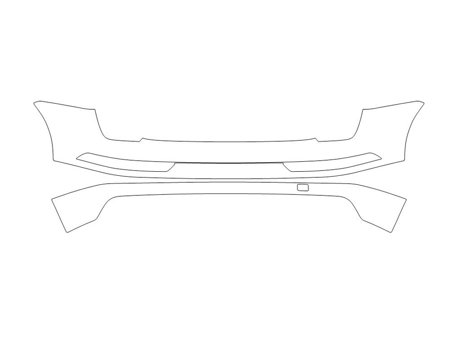 q5 3M Clear Bra Door Cup Precut PPF Diagram