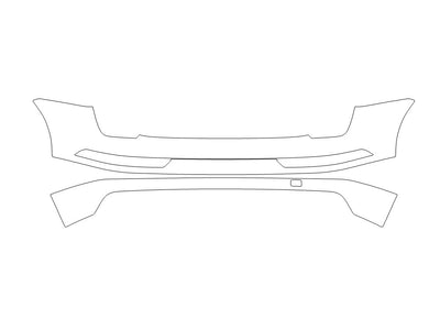 q5 Avery Dennison Clear Bra Door Cup Precut PPF Diagram