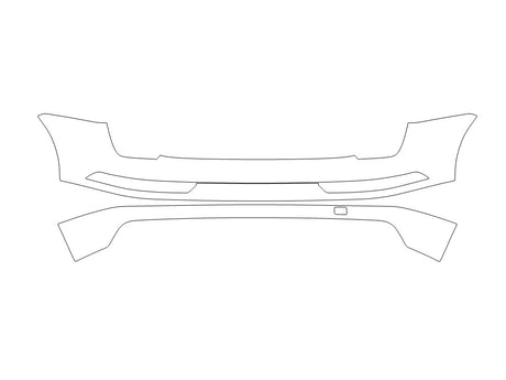 q5 Avery Dennison Clear Bra Door Cup Precut PPF Diagram