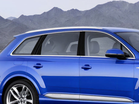 audi q7 2007-2015 Brushed Aluminum Black Pillar Cover Diagram