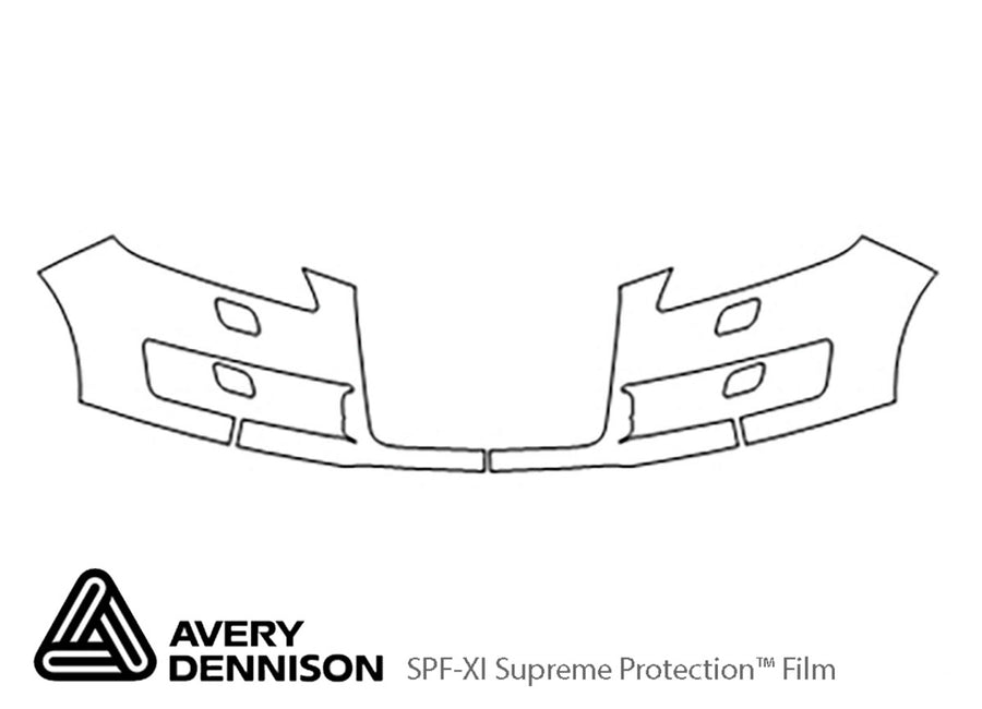 q7 Avery Dennison Clear Bra Bumper Precut PPF Diagram