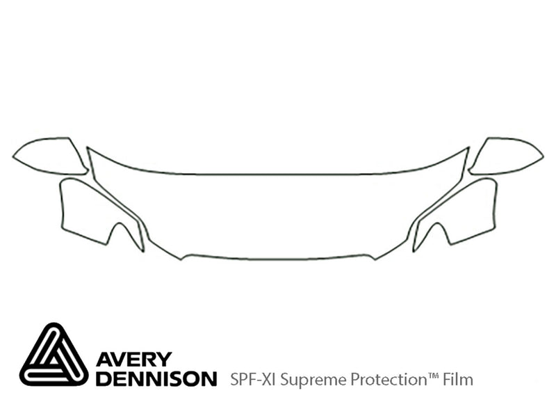q7 Avery Dennison Clear Bra Hood Precut PPF Diagram