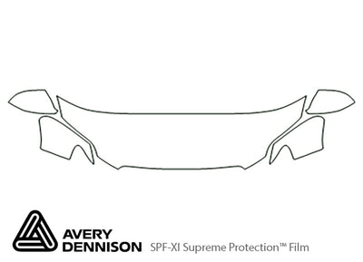 q7 Avery Dennison Clear Bra Hood Precut PPF Diagram