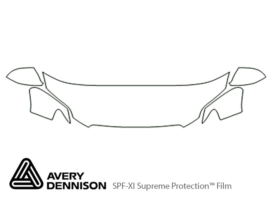 q7 Avery Dennison Clear Bra Hood Precut PPF Diagram