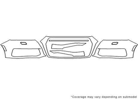 q7 3M Clear Bra Bumper Precut PPF Diagram