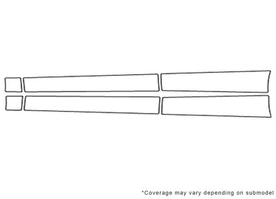 q7 3M Clear Bra Door Cup Precut PPF Diagram