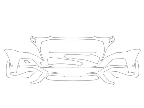 q8 3M Clear Bra Bumper Precut PPF Diagram