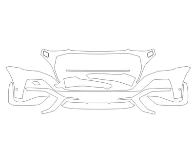 q8 Avery Dennison Clear Bra Bumper Precut PPF Diagram