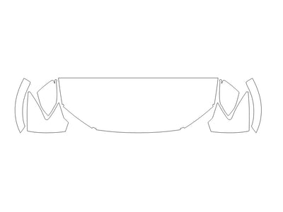 q8 3M Clear Bra Hood Precut PPF Diagram