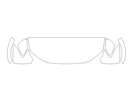 q8 3M Clear Bra Hood Precut PPF Diagram