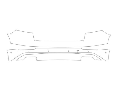 q8 3M Clear Bra Door Cup Precut PPF Diagram