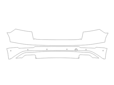 q8 Avery Dennison Clear Bra Door Cup Precut PPF Diagram