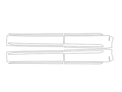 q8 Avery Dennison Clear Bra Door Cup Precut PPF Diagram