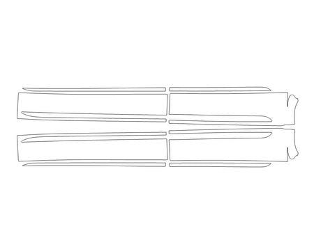 q8 Avery Dennison Clear Bra Door Cup Precut PPF Diagram